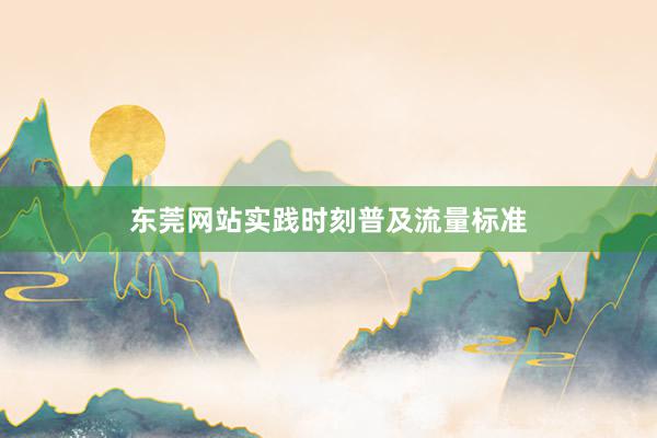 东莞网站实践时刻普及流量标准