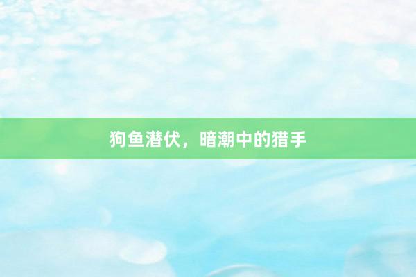 狗鱼潜伏，暗潮中的猎手